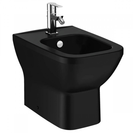 Bideuri pe pardoseala - Bideu pe pardoseala lipit de perete 54cm fara orificii laterale, negru mat | 7084B083-0288