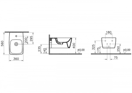 Bideu suspendat, 56cm, alb | 5675B003-1046 [1]