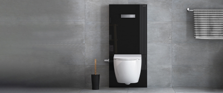 Cadru WC cu rezervor apa, sticla neagra, pentru vas WC suspendat, 3/6 | 770-5761-01 [3]