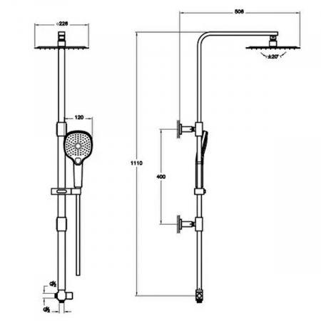 Bliss patrat coloana de dus | A45789EXP [1]
