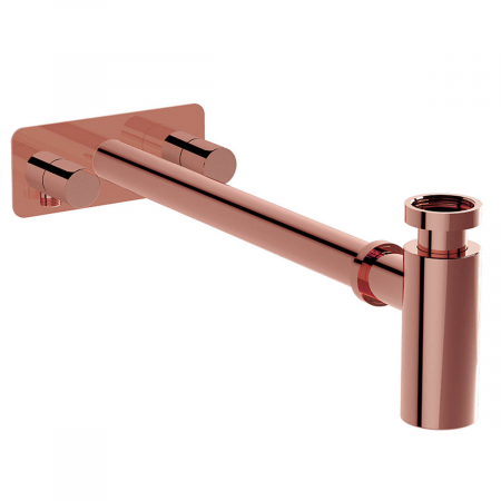 Produse in stoc - Sifon scurgere pentru lavoar, symmetric, rozette, cupru, colectia Waste Trap | A4515926