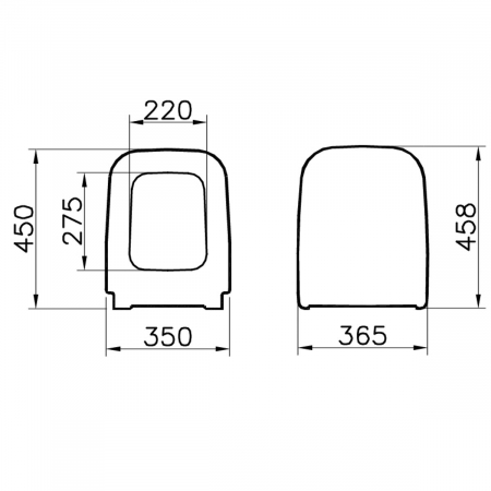 Capac WC detasabil cu balamale metalice, fixare de sus, inchidere lenta soft close, functie de eliberare rapida | 91-003R009 [1]