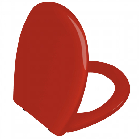 Capace WC - Capac WC duroplast, cu balamale metalice, fixare de jos, rosu | 115-029-001