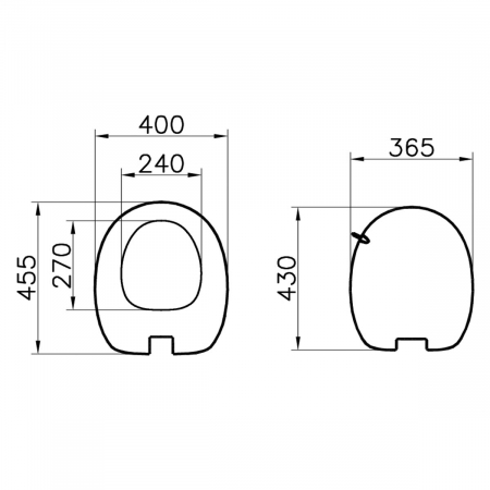 Capac WC, duroplast, inchidere lenta soft close, balamale detasabile, fara led - uri, alb | 166-003-109 [1]