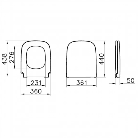 Capac WC, duroplast, inchidere lenta soft close, detasabil cu balamale metalice, fixare de sus, functie de eliberare rapida | 177-003R009 [1]