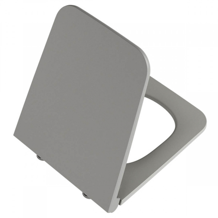 Capace WC - Capac WC duroplast, inchidere lenta soft close, detasabil cu balamale metalice, fixare de sus, functie de eliberare rapida, culoare piatra gri mat | 119-076R009