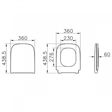 Capac WC fixare de sus, inchidere lenta soft close, functie de eliberare rapida | 147-003-909 [1]