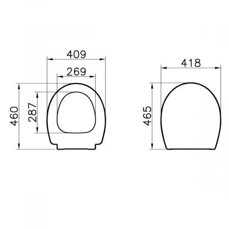 Capac WC inchidere lenta soft close alb | 106-003-009 [1]