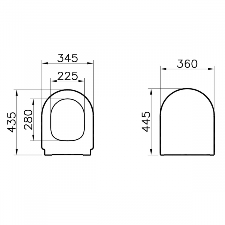 Capac WC Inchidere lenta soft close, detasabil cu balamale metalice, fixare de sus | 108-003-009 [1]