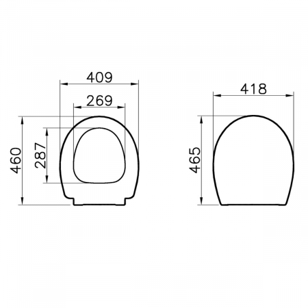 Capac WC inchidere lenta soft close negru mat functie de eliberare rapida | 106-083R009 [1]
