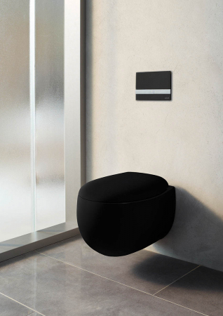 Capac WC inchidere lenta soft close negru mat functie de eliberare rapida | 106-083R009 [2]