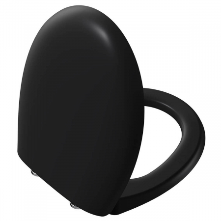 Capace WC - Capac WC inchidere lenta soft close negru mat functie de eliberare rapida | 106-083R009