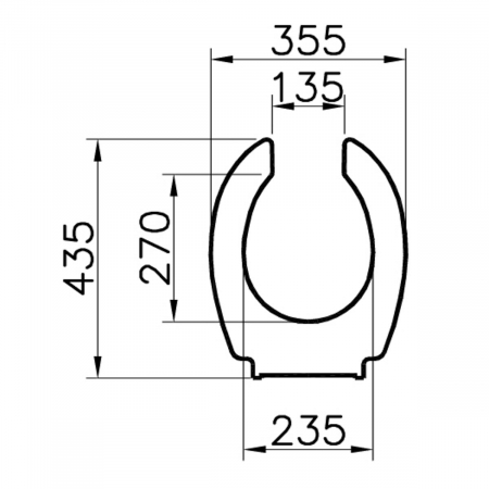 Capac WC pentru persoane cu nevoi speciale / handicap, duroplast, crossbar cu balamale metalice, fixare de sus | 128-003-006 [1]
