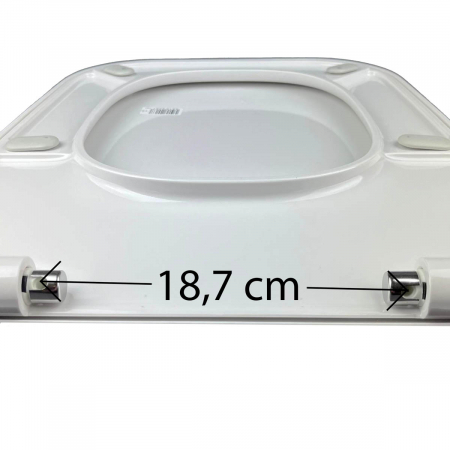 Capac WC slim detasabil cu balamale metalice, fixare de sus, inchidere lenta soft close | 191-003-009 [3]