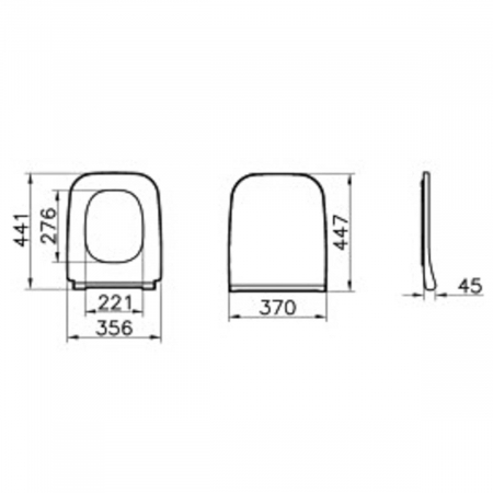 Capac WC slim detasabil cu balamale metalice, fixare de sus, inchidere lenta soft close, alb mat | 191-001-009 [1]