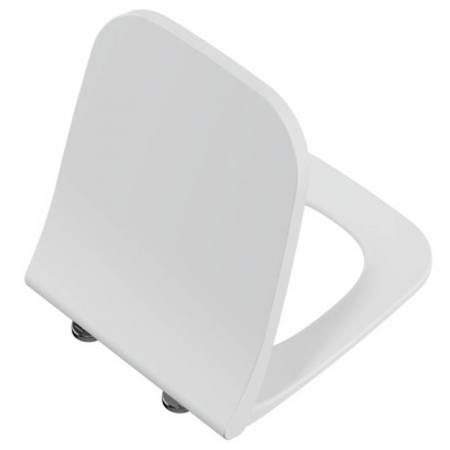 Capace WC - Capac WC slim detasabil cu balamale metalice, fixare de sus, inchidere lenta soft close, alb mat | 191-001-009