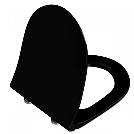Capace WC - capac WC slim, inchidere lenta soft close, functie de eliberare rapida, negru mat | 120-083R009