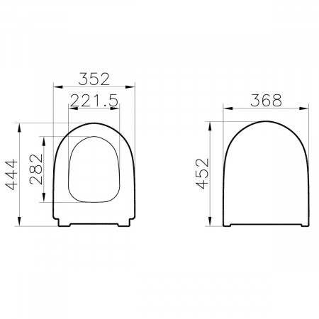 capac WC slim, inchidere lenta soft close, functie de eliberare rapida, negru mat | 130-083R009 [1]