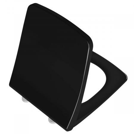 Capace WC - Capac WC slim, inchidere lenta soft close, negru | 132-070-009