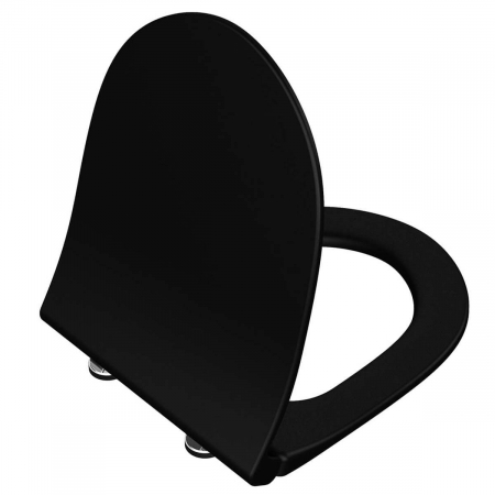 capac WC slim, inchidere lenta soft close, negru mat | 120-083-009