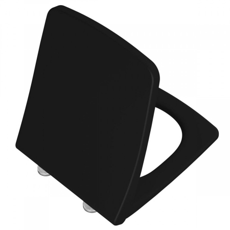 Capace WC - Capac WC slim, inchidere lenta soft close, negru mat | 132-083-009