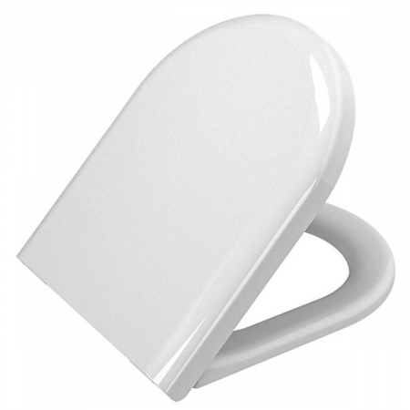 Capace WC - Capac WC universal forma rotunda duroplast, inchidere lenta soft close, detasabil cu balamale metalice, fixare de sus | 85-003R019