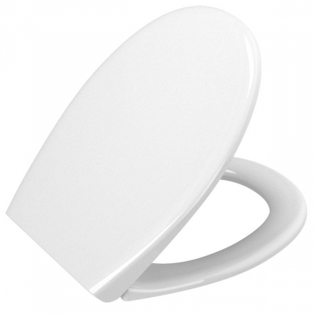Capace WC - Capac WC universal model 1 forma ovala duroplast, inchidere lenta soft close, detasabil cu balamale metalice, fixare de sus, functie de eliberare rapida | 84-003R019