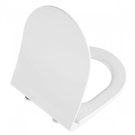 Capace WC - Capac WC universal slim forma rotunda duroplast, inchidere lenta soft close, detasabil cu balamale metalice, fixare de sus | 110-003-019