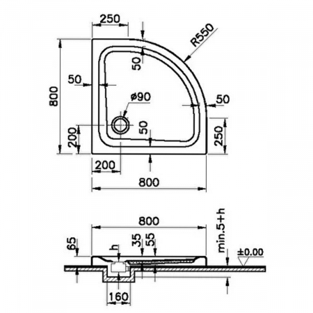 Corner, 80x80 monoflat | 64220001000 [1]