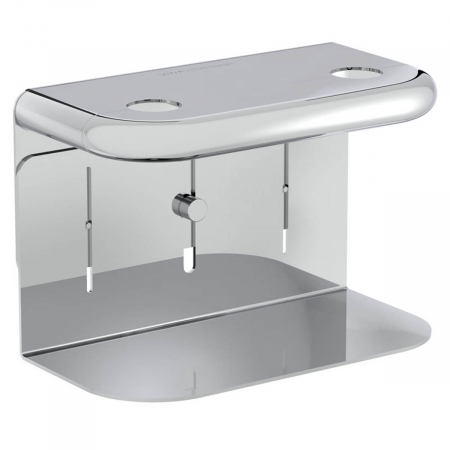 Dispensere / Dozatoare sapun - Suport dublu pentru dispenser / dozator sapun lichid, pentru 2 recipiente, chrom | A44567