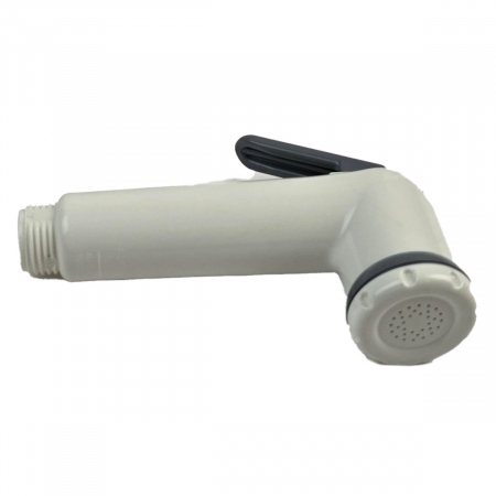 Dus igienic de mana, cu furtun alb plastic 120cm, buton actionare pe partea inferioara | 3028 [5]
