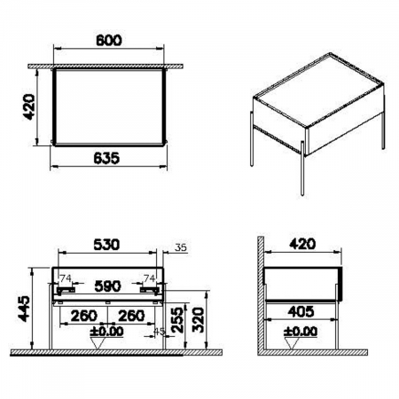 Equal lower unit 60cm elm | 64108 [1]