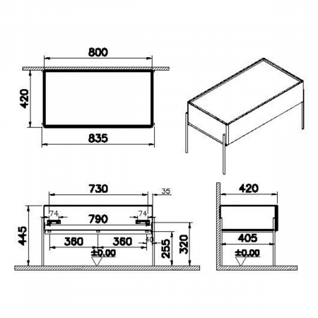 Equal lower unit 80cm, elm | 64110 [1]