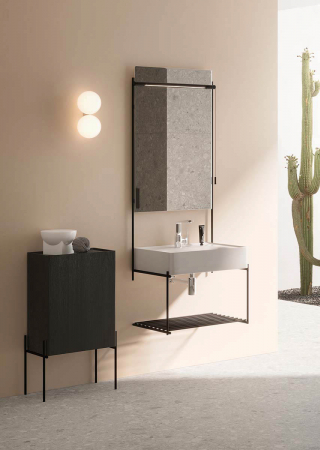 Equal mid unit, 45cm, patterned negru oak, stanga | 64116 [2]