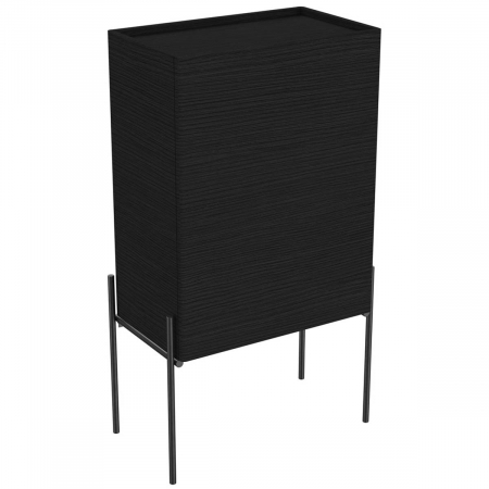 Mobilier de baie - Equal mid unit, 45cm, patterned negru oak, stanga | 64116