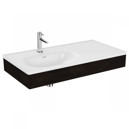 Mobilier de baie - Equal Unitate de baza lavoar baie 100cm, cu asymmetric lavoar / chiuveta baie elm | 64086