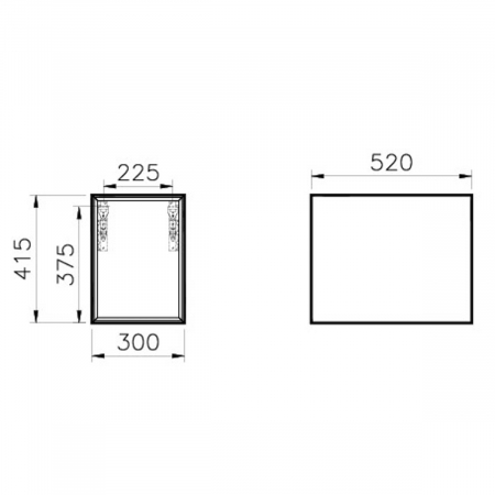 Frame open unit, 30cm, taupe mat | 61268 [1]