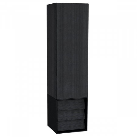 Mobilier de baie - Frame tall unit, 40cm, cu drawer unit, negru mat, stanga | 61258