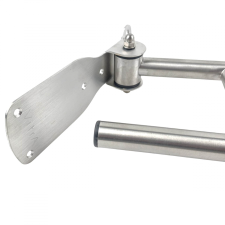 Bara de sprijin rabatabila 80 cm din inox cu finisaj cromat și suport pentru hartie igienica pentru persoane cu dizabilitati | A44468 [8]