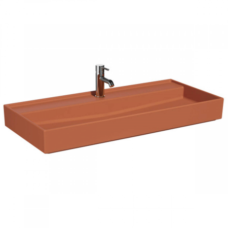 Lavoare - Lavoar / chiuveta baie 100cm x 46cm, cu orificiu pentru baterie, fara orificiul preaplin | 7417B077-0041