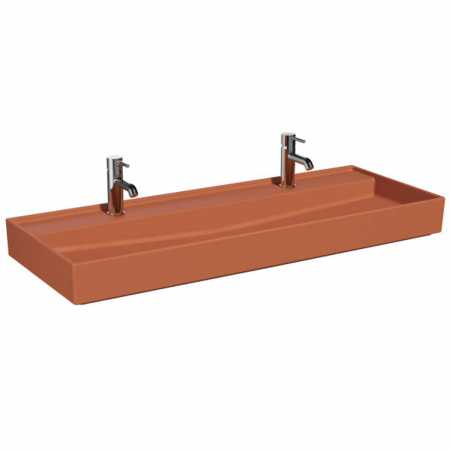 Lavoare - Lavoar / chiuveta baie 120cm x 46cm, cu orificiu pentru baterie, fara orificiul preaplin | 7418B077-0041