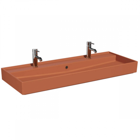 Lavoare - Lavoar / chiuveta baie 120cm x 46cm, cu orificiul pentru baterie si preaplin | 7418B077-0001