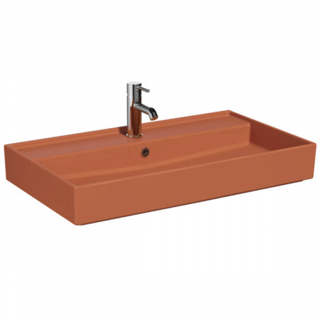 Lavoar / chiuveta baie 35cm x 63cm, cu orificiul pentru baterie si preaplin | 7415B077-0001