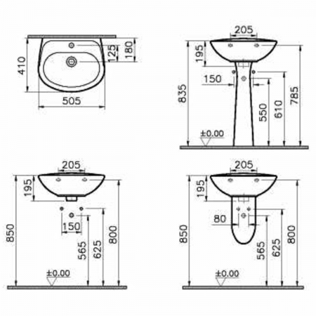 Lavoar / chiuveta baie 50cm | 5079L003-0001 [1]