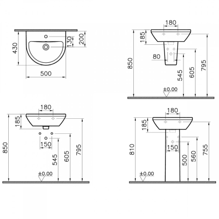 Lavoar / chiuveta baie 50cm | 7066B003-0001 [1]