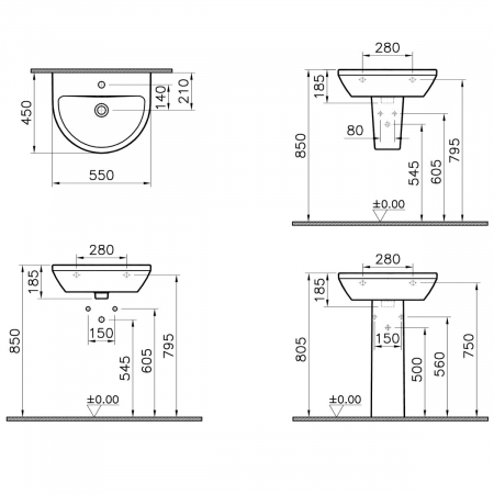 Lavoar / chiuveta baie 55cm | 7067B003-0001 [1]