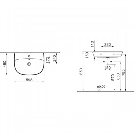 Lavoar / chiuveta baie 60cm | 7276L003-0001 [1]