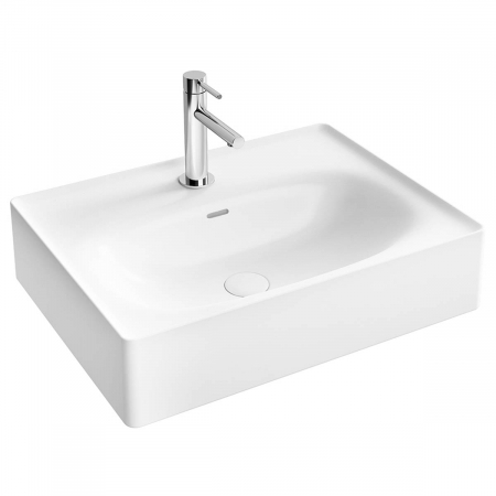 Lavoare - Lavoar / chiuveta baie 60cm cu orificiul pentru baterie si preaplin, alb | 7241B403-0001