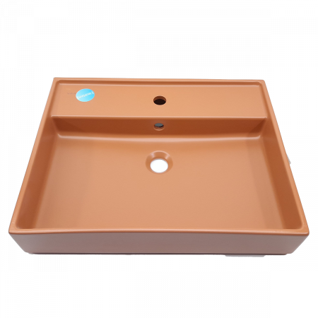 Lavoare pe blat - Lavoar / chiuveta baie 60cm x 46cm, cu orificiul pentru baterie si preaplin | 7414B077-0631