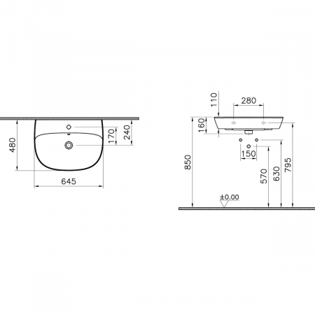 Lavoar / chiuveta baie 65cm | 7275L003-0001 [1]